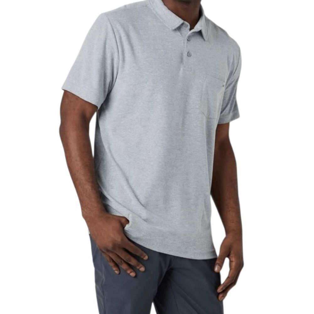 VUORI Ace Polo in Light Grey Size Large